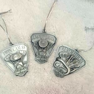 Set of 3 Harley Davidson ornaments